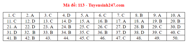 Đáp án đề thi tốt nghiệp THPT Quốc gia 2020 môn Toán (tất cả mã đề) - 10 Đáp án đề thi tốt nghiệp THPT Quốc gia 2020 môn Toán (tất cả mã đề) - 10