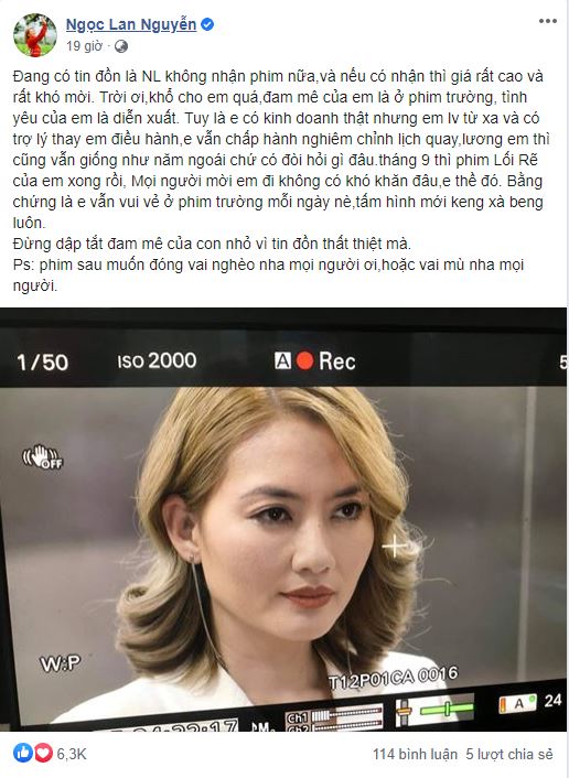 Bị đồn mải kinh doanh không đóng phim nữa, Ngọc Lan lên tiếng: 'Tình yêu của em là diễn xuất, mọi người mời em đi không khó khăn gì đâu' - 1 Bị đồn mải kinh doanh không đóng phim nữa, Ngọc Lan lên tiếng: 'Tình yêu của em là diễn xuất, mọi người mời em đi không khó khăn gì đâu' - 1