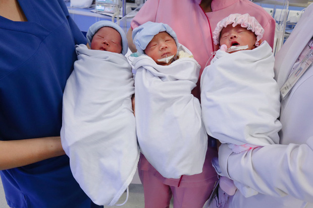 Hiếm gặp, người mẹ trẻ sinh một lần gồm 2 trai, 1 gái Hiếm gặp, người mẹ trẻ sinh một lần gồm 2 trai, 1 gái