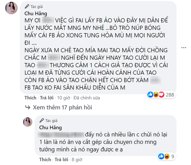 Giữa làn sóng 'Thương chị!', hot girl 3 đời chồng Chu Hằng bỗng quay sang tố ngược Âu Hà My khinh người, bị cắm sừng là... nghiệp quật? - 2 Giữa làn sóng 'Thương chị!', hot girl 3 đời chồng Chu Hằng bỗng quay sang tố ngược Âu Hà My khinh người, bị cắm sừng là... nghiệp quật? - 2