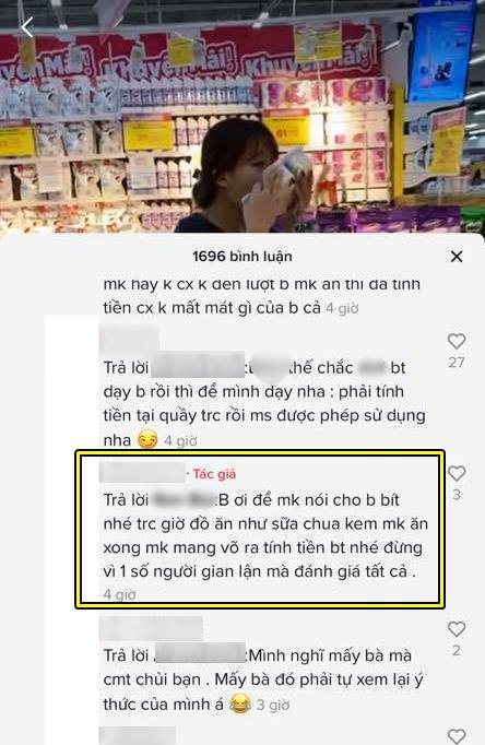 Lại thêm một trường hợp vô duyên: Vào siêu thị tự tiện bóc sữa chua ăn mà chưa thanh toán - 5 Lại thêm một trường hợp vô duyên: Vào siêu thị tự tiện bóc sữa chua ăn mà chưa thanh toán - 5