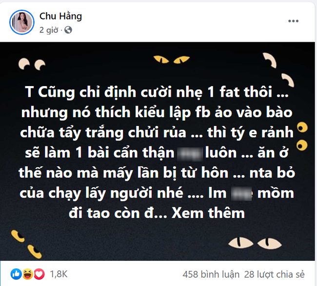 Giữa làn sóng 'Thương chị!', hot girl 3 đời chồng Chu Hằng bỗng quay sang tố ngược Âu Hà My khinh người, bị cắm sừng là... nghiệp quật? - 3 Giữa làn sóng 'Thương chị!', hot girl 3 đời chồng Chu Hằng bỗng quay sang tố ngược Âu Hà My khinh người, bị cắm sừng là... nghiệp quật? - 3
