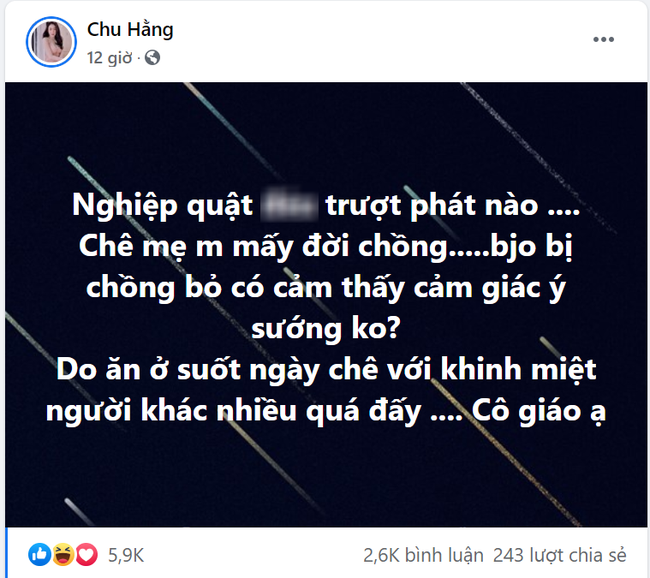 Giữa làn sóng 'Thương chị!', hot girl 3 đời chồng Chu Hằng bỗng quay sang tố ngược Âu Hà My khinh người, bị cắm sừng là... nghiệp quật? Giữa làn sóng 'Thương chị!', hot girl 3 đời chồng Chu Hằng bỗng quay sang tố ngược Âu Hà My khinh người, bị cắm sừng là... nghiệp quật?