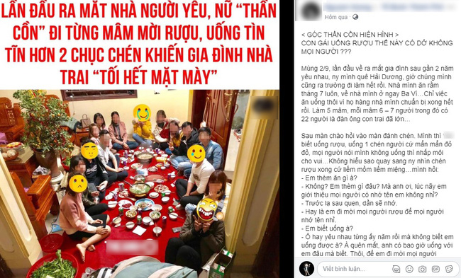 Về ra mắt, cô gái khiến nhà trai choáng khi uống rượu '1 chấp 1' với 22 chú bác trong mâm, câu chốt hạ mới gây sốc hơn cả Về ra mắt, cô gái khiến nhà trai choáng khi uống rượu '1 chấp 1' với 22 chú bác trong mâm, câu chốt hạ mới gây sốc hơn cả