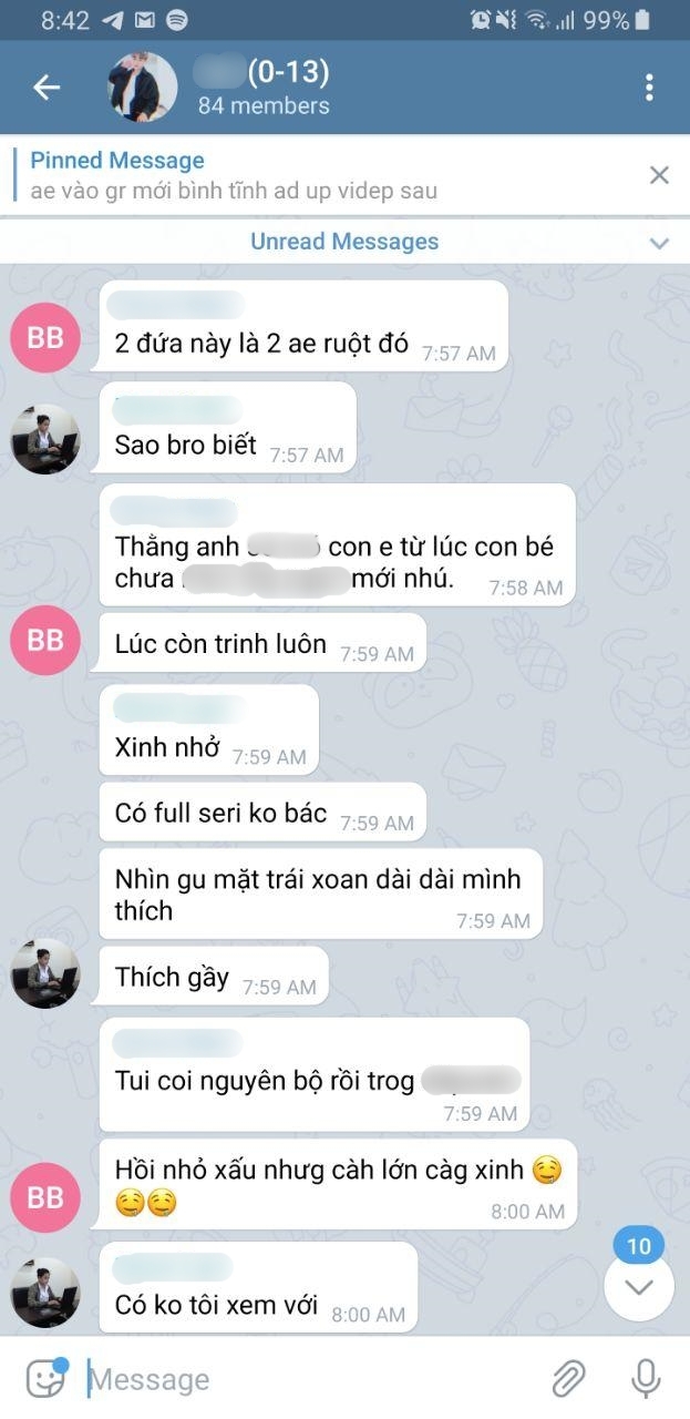 SỐC: Phát hiện phòng chat bí mật chuyên chia sẻ clip khiêu dâm trẻ em thu phí thành viên, đặc biệt có cả trẻ Việt Nam - 8 SỐC: Phát hiện phòng chat bí mật chuyên chia sẻ clip khiêu dâm trẻ em thu phí thành viên, đặc biệt có cả trẻ Việt Nam - 8