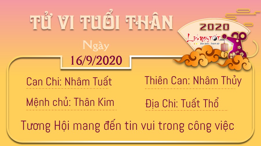Tử vi thứ 4 ngày 16/09/2020 của 12 con giáp: Dần phát tài, Thìn gặp tiểu nhân - 8 Tử vi thứ 4 ngày 16/09/2020 của 12 con giáp: Dần phát tài, Thìn gặp tiểu nhân - 8