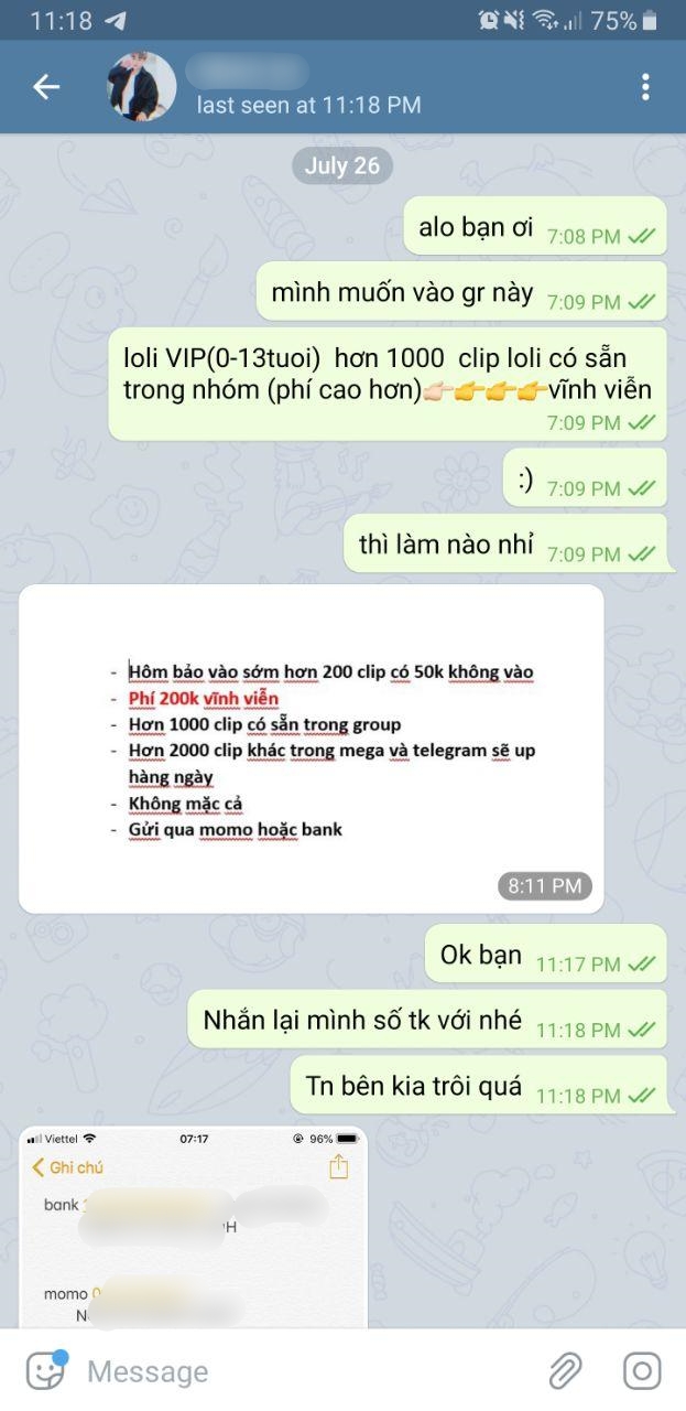 SỐC: Phát hiện phòng chat bí mật chuyên chia sẻ clip khiêu dâm trẻ em thu phí thành viên, đặc biệt có cả trẻ Việt Nam - 2 SỐC: Phát hiện phòng chat bí mật chuyên chia sẻ clip khiêu dâm trẻ em thu phí thành viên, đặc biệt có cả trẻ Việt Nam - 2