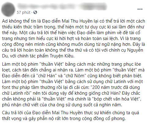 Đạo diễn 'Kiều' khiến cộng đồng "sôi máu" với phản hồi vụ lùm xùm teaser: Chữ Hán và Nôm giống nhau, lại còn là phim thuần Việt? - 2 Đạo diễn 'Kiều' khiến cộng đồng "sôi máu" với phản hồi vụ lùm xùm teaser: Chữ Hán và Nôm giống nhau, lại còn là phim thuần Việt? - 2