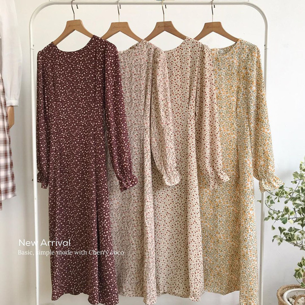 Để mặc đẹp không trượt phát nào thì nhất định phải sắm váy hoa nhí dài tay, diện dịp giao mùa là 'chuẩn bài' - 9 Để mặc đẹp không trượt phát nào thì nhất định phải sắm váy hoa nhí dài tay, diện dịp giao mùa là 'chuẩn bài' - 9