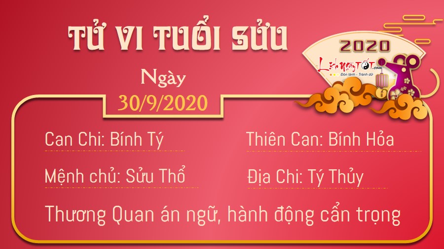 Tử vi thứ 4 ngày 30/09/2020 của 12 con giáp: Tý công việc thuận lợi, Dậu khó giữ tiền - 1 Tử vi thứ 4 ngày 30/09/2020 của 12 con giáp: Tý công việc thuận lợi, Dậu khó giữ tiền - 1