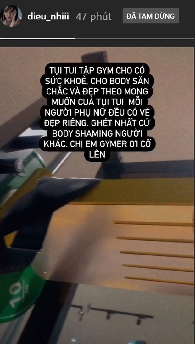 Giữa lúc Miu Lê bị miệt thị ngoại hình ở quán bar, Diệu Nhi liền có chia sẻ đáng chú ý về chuyện con gái tập gym Giữa lúc Miu Lê bị miệt thị ngoại hình ở quán bar, Diệu Nhi liền có chia sẻ đáng chú ý về chuyện con gái tập gym