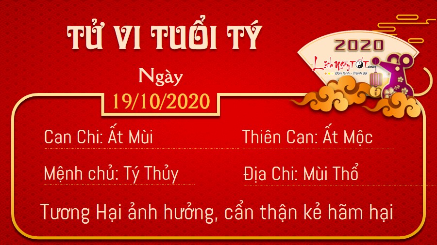 Tử vi thứ 2 ngày 19/10/2020 của 12 con giáp: Mùi phát tài, Dần tranh chấp Tử vi thứ 2 ngày 19/10/2020 của 12 con giáp: Mùi phát tài, Dần tranh chấp