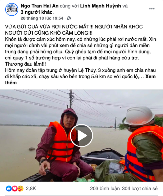 Cả 'vũ trụ vlogger' cùng đồng lòng hướng về miền Trung: Khoai Lang Thang kêu gọi được 1,65 tỷ đồng, Bà Tân Vlog gửi thẳng 50 triệu ủng hộ - 13 Cả 'vũ trụ vlogger' cùng đồng lòng hướng về miền Trung: Khoai Lang Thang kêu gọi được 1,65 tỷ đồng, Bà Tân Vlog gửi thẳng 50 triệu ủng hộ - 13