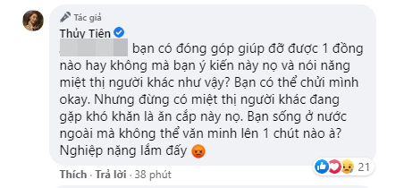 Bị miệt thị vì tài trợ học phí cho 2 học sinh miền Trung, Thủy Tiên gay gắt đáp trả: 'Không phải cứ bỏ ra 50 - 100 nghìn là có quyền xúc phạm người khác' - 3 Bị miệt thị vì tài trợ học phí cho 2 học sinh miền Trung, Thủy Tiên gay gắt đáp trả: 'Không phải cứ bỏ ra 50 - 100 nghìn là có quyền xúc phạm người khác' - 3