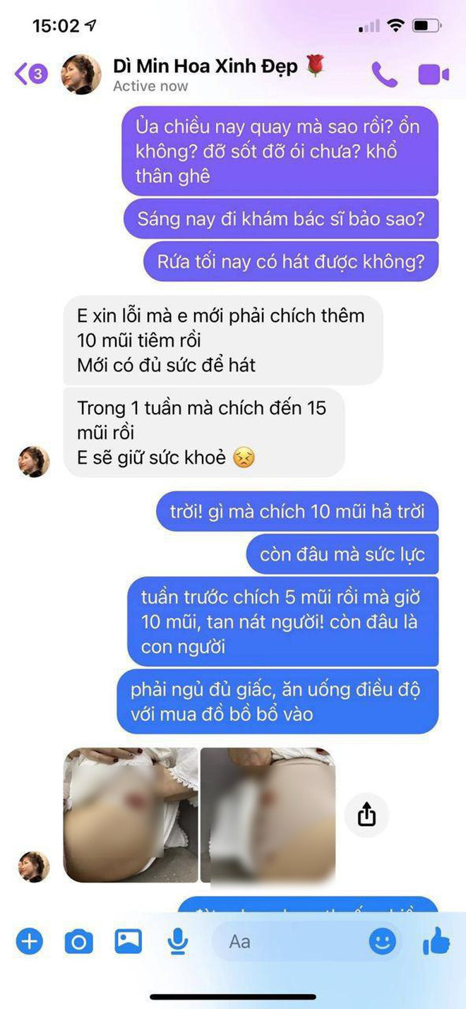 Hoà Minzy phải tiêm 10 mũi thuốc sau nhiều ngày dầm mưa đi cứu trợ, xót xa vì vòng 3 rướm máu - 1 Hoà Minzy phải tiêm 10 mũi thuốc sau nhiều ngày dầm mưa đi cứu trợ, xót xa vì vòng 3 rướm máu - 1