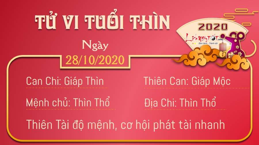 Tử vi thứ 4 ngày 28/10/2020 của 12 con giáp: Thìn phát tài, Dần gặp rắc rối - 4 Tử vi thứ 4 ngày 28/10/2020 của 12 con giáp: Thìn phát tài, Dần gặp rắc rối - 4