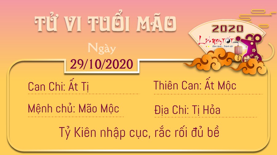 Tử vi thứ 5 ngày 29/10/2020 của 12 con giáp: Mão gặp rắc rối công sở, Thìn kiếm được tiền - 3 Tử vi thứ 5 ngày 29/10/2020 của 12 con giáp: Mão gặp rắc rối công sở, Thìn kiếm được tiền - 3