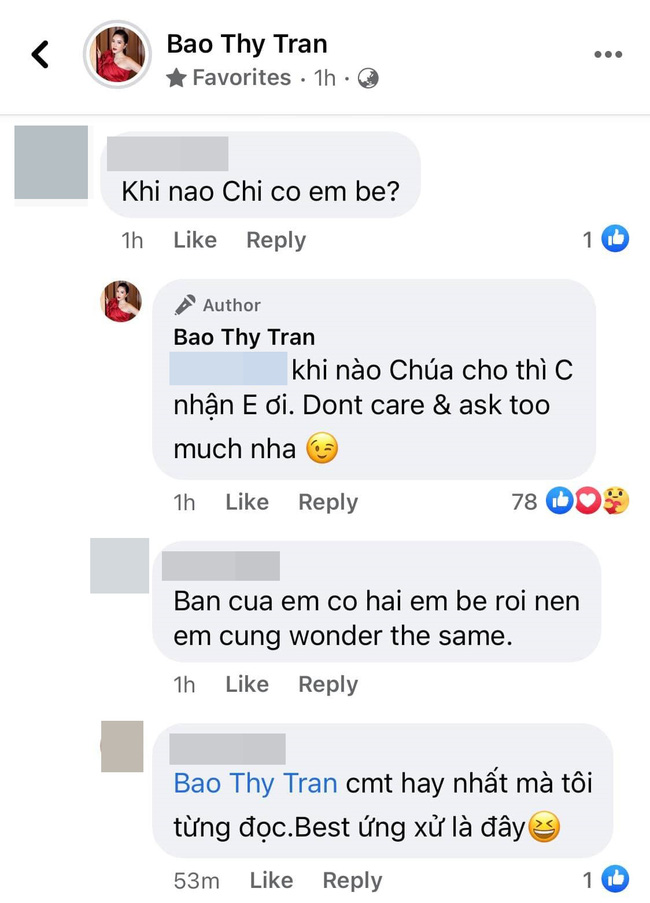 Nhận được câu hỏi kém duyên về chuyện sinh con, Bảo Thy có màn đáp trả chuẩn mực đi vào lòng người Nhận được câu hỏi kém duyên về chuyện sinh con, Bảo Thy có màn đáp trả chuẩn mực đi vào lòng người