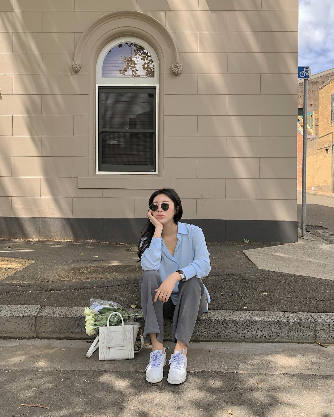 Hội con gái Hàn hay mix quần ống suông với 3 kiểu áo này để ghi điểm sành điệu và sang xịn nhất - 9 Hội con gái Hàn hay mix quần ống suông với 3 kiểu áo này để ghi điểm sành điệu và sang xịn nhất - 9