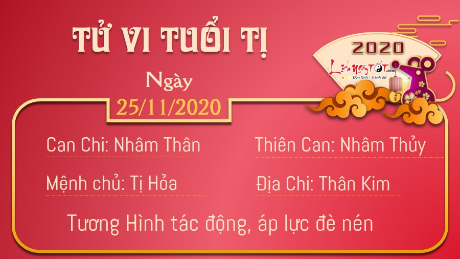 Tử vi thứ 4 ngày 25/11/2020 của 12 con giáp: Dậu gặp quý nhân, Thìn cẩn thận bị nhòm ngó - 5 Tử vi thứ 4 ngày 25/11/2020 của 12 con giáp: Dậu gặp quý nhân, Thìn cẩn thận bị nhòm ngó - 5