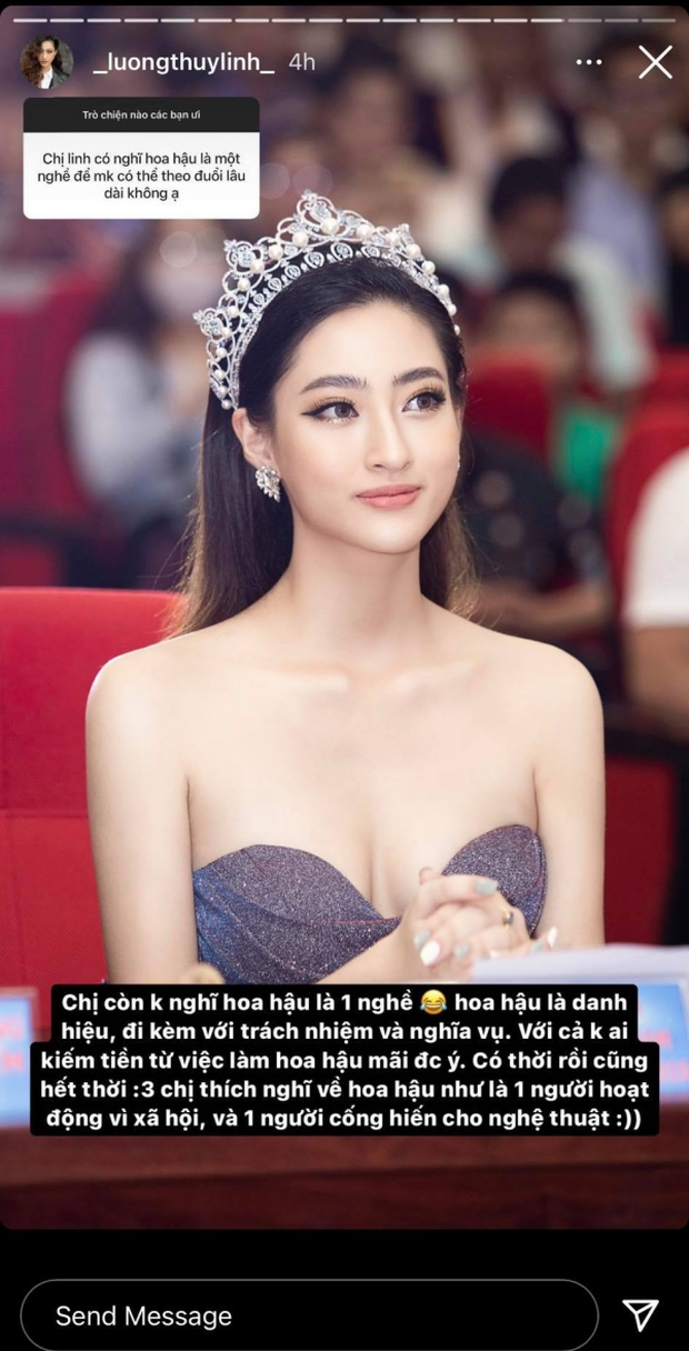Lương Thùy Linh: Hoa hậu không phải một nghề, không chấp nhận mình học dốt - 2 Lương Thùy Linh: Hoa hậu không phải một nghề, không chấp nhận mình học dốt - 2