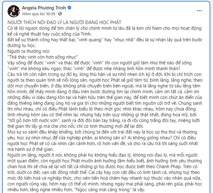 Bị gắn mác 'giỏi nói đạo lý nhưng lại thích sân si', Angela Phương Trinh chính thức lên tiếng - 1 Bị gắn mác 'giỏi nói đạo lý nhưng lại thích sân si', Angela Phương Trinh chính thức lên tiếng - 1