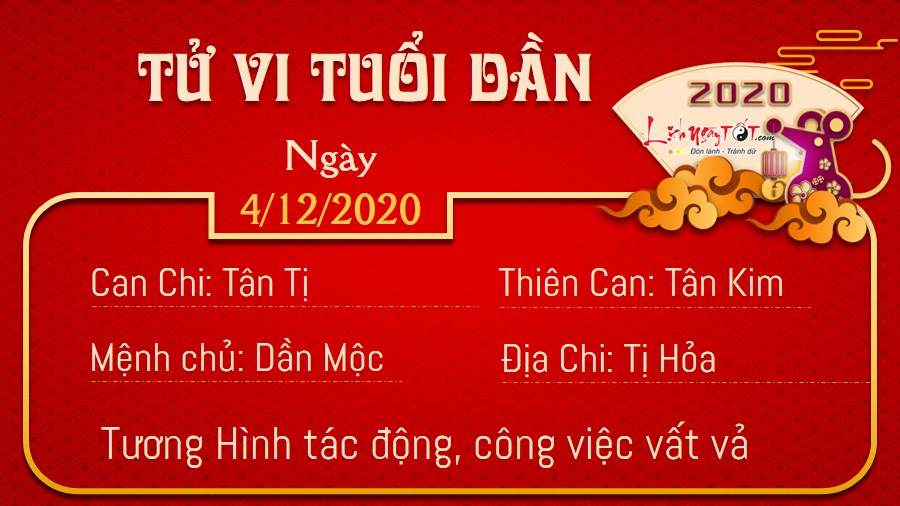 Tử vi thứ 6 ngày 04/12/2020 của 12 con giáp: Tý dư tiền, Hợi kiêu ngạo - 2 Tử vi thứ 6 ngày 04/12/2020 của 12 con giáp: Tý dư tiền, Hợi kiêu ngạo - 2