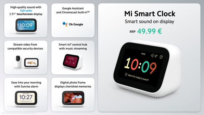 Xiaomi ra mắt đồng hồ báo thức thông minh Mi Smart Clock: Màn hình cảm ứng 3,97 inch, nhiều tính năng hay ho, giá 1,4 triệu đồng - 1 Xiaomi ra mắt đồng hồ báo thức thông minh Mi Smart Clock: Màn hình cảm ứng 3,97 inch, nhiều tính năng hay ho, giá 1,4 triệu đồng - 1