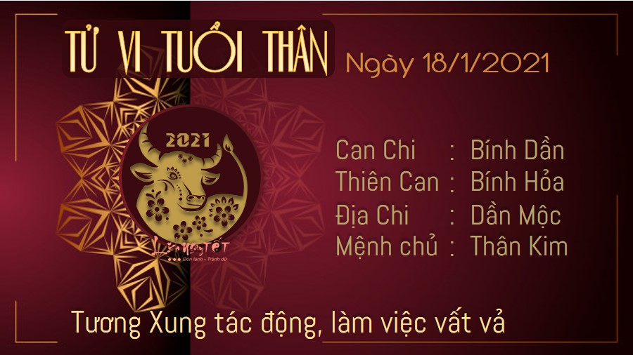Tử vi thứ 2 ngày 18/01/2021 của 12 con giáp: Tý được đánh giá cao, Thân vất vả - 8 Tử vi thứ 2 ngày 18/01/2021 của 12 con giáp: Tý được đánh giá cao, Thân vất vả - 8