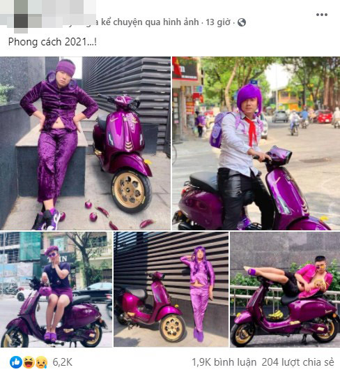 Chàng trai gây sốt với màn tạo dáng 'bá đạo' và phong cách thời trang 'tím lịm tìm sim' từ đầu tới chân Chàng trai gây sốt với màn tạo dáng 'bá đạo' và phong cách thời trang 'tím lịm tìm sim' từ đầu tới chân