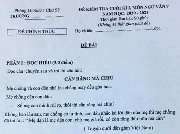 Giáo viên ở Gia Lai ra đề Ngữ văn có nội dung nhạy cảm Giáo viên ở Gia Lai ra đề Ngữ văn có nội dung nhạy cảm