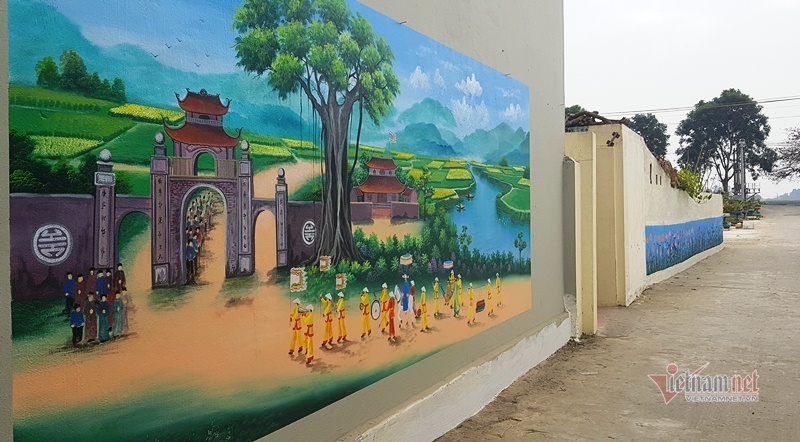 Thôn ở Thanh Hóa vẽ hơn 200m2 tranh bích họa quanh làng - 5 Thôn ở Thanh Hóa vẽ hơn 200m2 tranh bích họa quanh làng - 5