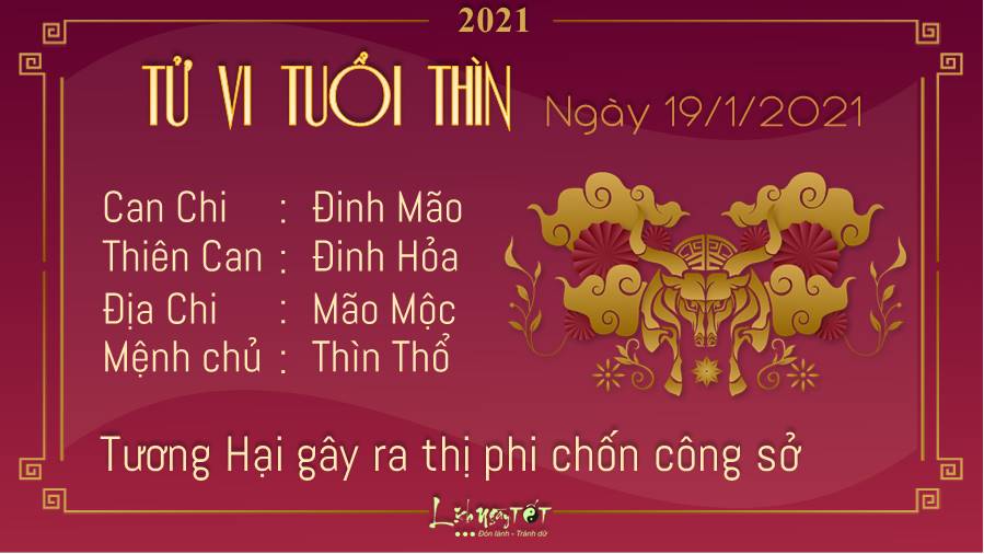 Tử vi thứ 3 ngày 19/01/2021 của 12 con giáp: Thìn thị phi, Thân có tiền thưởng - 4 Tử vi thứ 3 ngày 19/01/2021 của 12 con giáp: Thìn thị phi, Thân có tiền thưởng - 4