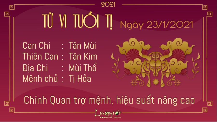 Tử vi thứ 7 ngày 23/01/2021 của 12 con giáp: Sửu đề phòng tiểu nhân, Tý ví tiền rủng rỉnh - 5 Tử vi thứ 7 ngày 23/01/2021 của 12 con giáp: Sửu đề phòng tiểu nhân, Tý ví tiền rủng rỉnh - 5