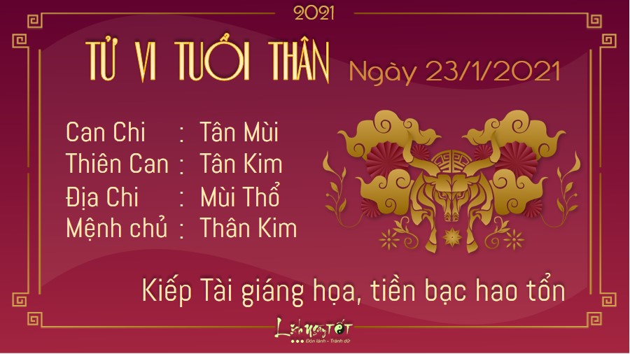 Tử vi thứ 7 ngày 23/01/2021 của 12 con giáp: Sửu đề phòng tiểu nhân, Tý ví tiền rủng rỉnh - 8 Tử vi thứ 7 ngày 23/01/2021 của 12 con giáp: Sửu đề phòng tiểu nhân, Tý ví tiền rủng rỉnh - 8