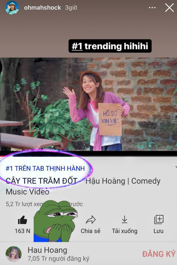 Hậu Hoàng lại đạt top 1 trending YouTube nhưng người hâm mộ chỉ chú ý một sự trùng hợp thú vị - 1 Hậu Hoàng lại đạt top 1 trending YouTube nhưng người hâm mộ chỉ chú ý một sự trùng hợp thú vị - 1