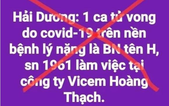 Hải Dương bác tin đồn có bệnh nhân Covid-19 tử vong Hải Dương bác tin đồn có bệnh nhân Covid-19 tử vong