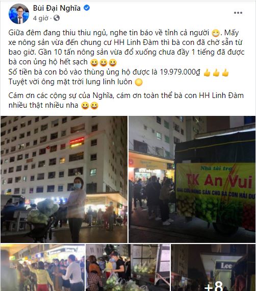 MC Đại Nghĩa xúc động khi thấy người dân hưởng ứng lời kêu gọi của mình, chung tay giải cứu 20 tấn nông sản chỉ trong vòng 1 tiếng MC Đại Nghĩa xúc động khi thấy người dân hưởng ứng lời kêu gọi của mình, chung tay giải cứu 20 tấn nông sản chỉ trong vòng 1 tiếng