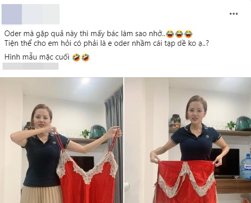 Đặt được chiếc váy ngủ gợi cảm, cô gái choáng khi nhận được sản phẩm 'size tạp dề' còn dân tình thì được pha cười nắc nẻ Đặt được chiếc váy ngủ gợi cảm, cô gái choáng khi nhận được sản phẩm 'size tạp dề' còn dân tình thì được pha cười nắc nẻ