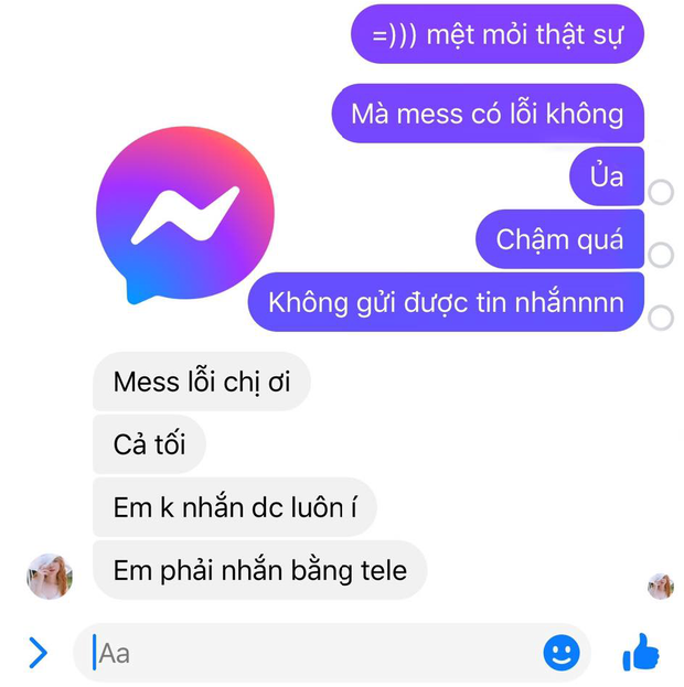 Messenger lại gặp lỗi cộng đồng mạng 'kêu trời, than đất' vì không gửi được tin nhắn Messenger lại gặp lỗi cộng đồng mạng 'kêu trời, than đất' vì không gửi được tin nhắn
