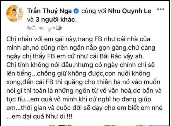 Bị Thuý Nga chê 'nuôi con không xong', vợ cũ Hoàng Anh có động thái ngầm đưa bằng chứng để đáp trả? - 3 Bị Thuý Nga chê 'nuôi con không xong', vợ cũ Hoàng Anh có động thái ngầm đưa bằng chứng để đáp trả? - 3
