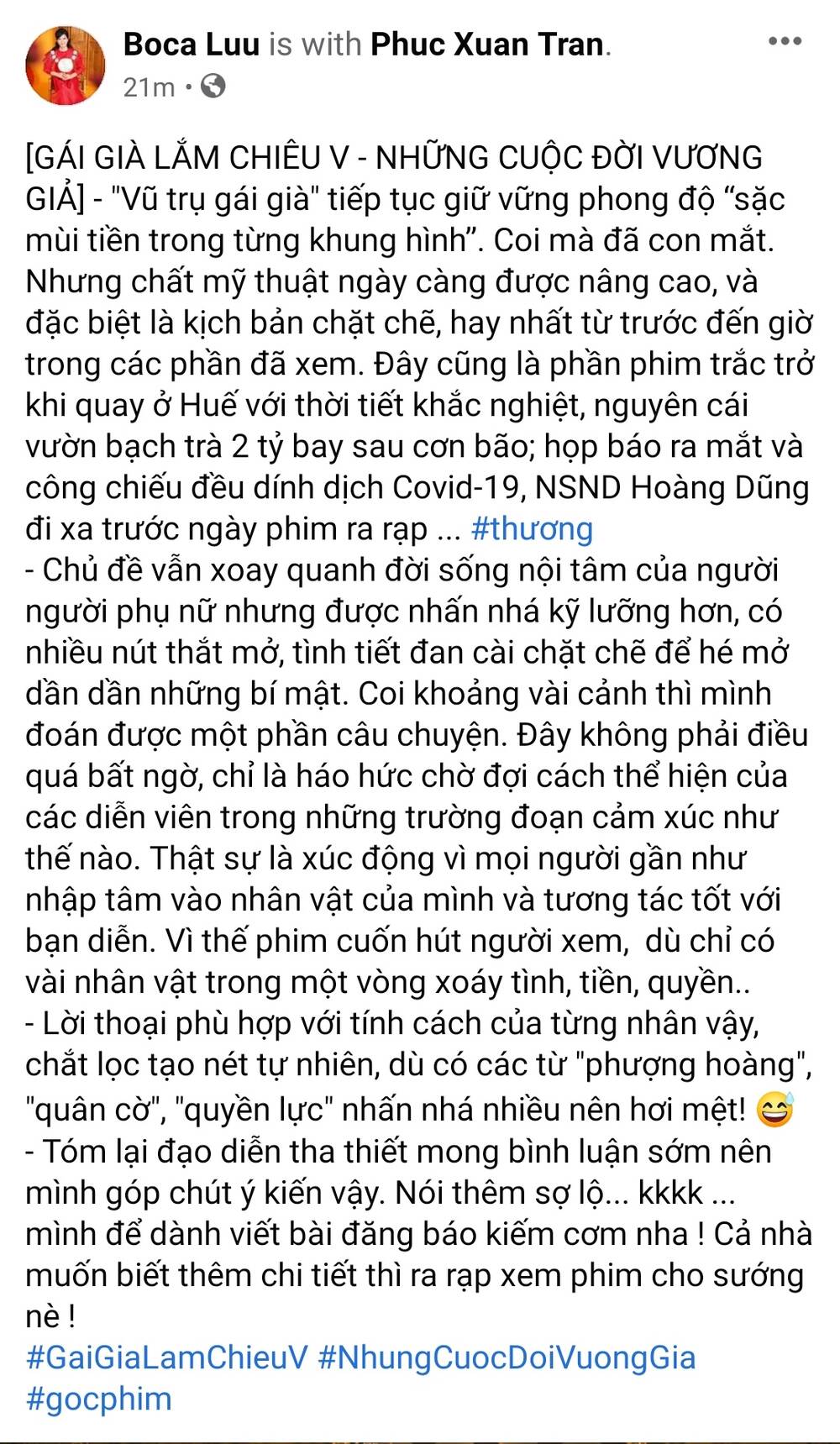 MXH bùng nổ phản ứng của những khán giả đầu tiên xem 'Gái già lắm chiêu V' - 7 MXH bùng nổ phản ứng của những khán giả đầu tiên xem 'Gái già lắm chiêu V' - 7