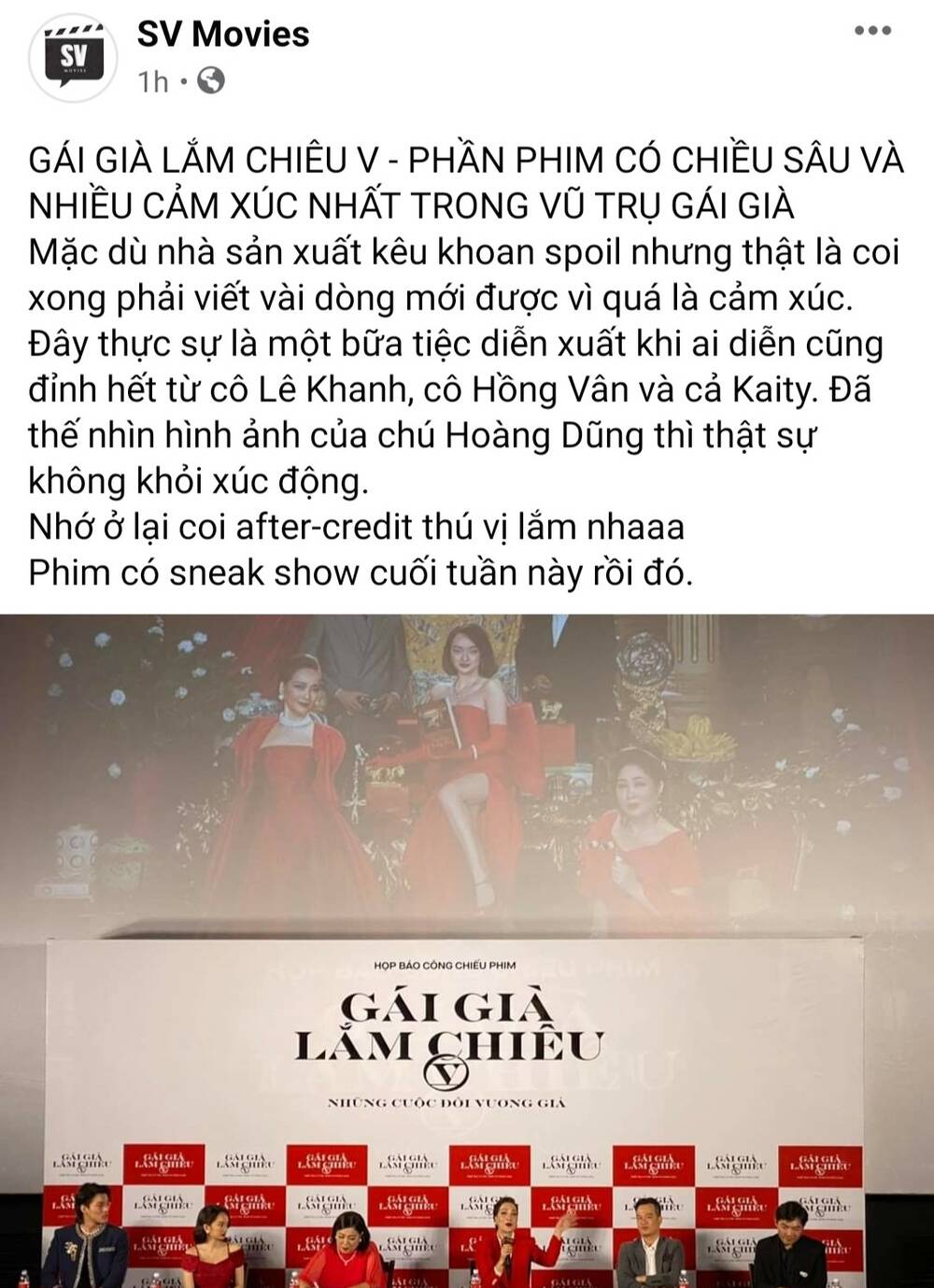 MXH bùng nổ phản ứng của những khán giả đầu tiên xem 'Gái già lắm chiêu V' - 16 MXH bùng nổ phản ứng của những khán giả đầu tiên xem 'Gái già lắm chiêu V' - 16