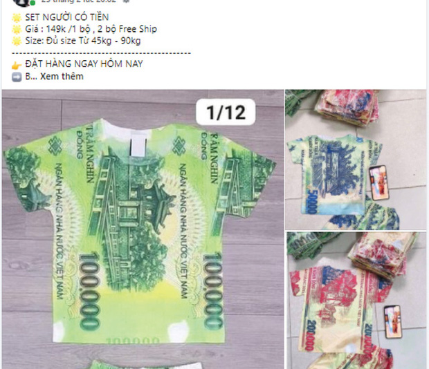 Bán quần áo in hình tiền Việt Nam có thể bị phạt tới 100 triệu đồng Bán quần áo in hình tiền Việt Nam có thể bị phạt tới 100 triệu đồng