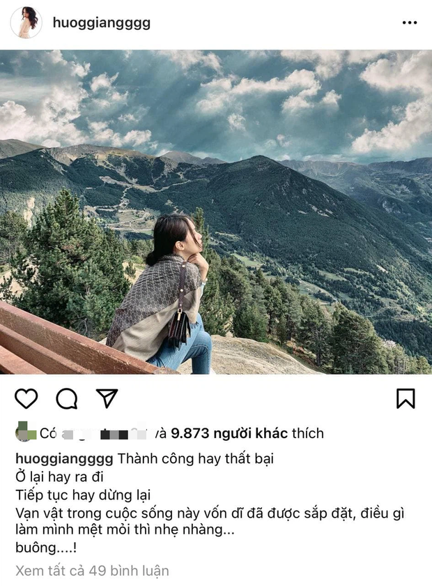 Hương Giang khiến fan lo sốt vó vì bỗng dưng đăng trạng thái 'ở lại hay ra đi', chuyện tình với Matt Liu cũng vào tầm ngắm Hương Giang khiến fan lo sốt vó vì bỗng dưng đăng trạng thái 'ở lại hay ra đi', chuyện tình với Matt Liu cũng vào tầm ngắm