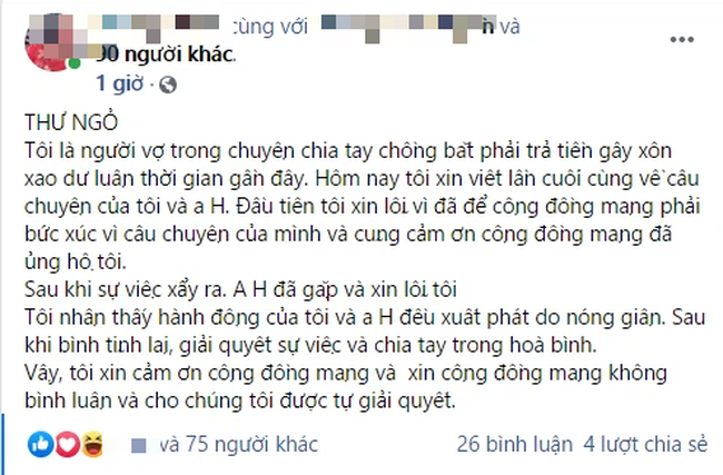 Cô vợ trong vụ bị chồng đòi tiền ăn và tiền khám sản đăng status mới và quyết định được dân tình khen 'thông minh' sau 'cuộc chiến mạng' - 1 Cô vợ trong vụ bị chồng đòi tiền ăn và tiền khám sản đăng status mới và quyết định được dân tình khen 'thông minh' sau 'cuộc chiến mạng' - 1