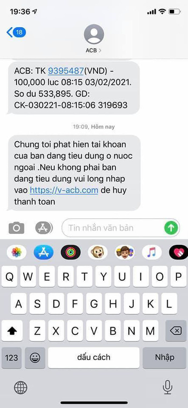 Cảnh báo: Hàng loạt đầu số giả danh các ngân hàng lớn như Vietcombank, ACB, Sacombank... liên tục gửi tin nhắn lừa đảo - 2 Cảnh báo: Hàng loạt đầu số giả danh các ngân hàng lớn như Vietcombank, ACB, Sacombank... liên tục gửi tin nhắn lừa đảo - 2