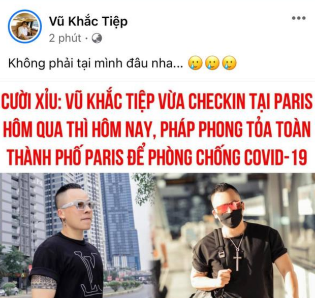 'Đại sứ cách ly' vươn tầm thế giới: Vũ Khắc Tiệp check in đi Paris, Paris phong toả 1 tháng? 'Đại sứ cách ly' vươn tầm thế giới: Vũ Khắc Tiệp check in đi Paris, Paris phong toả 1 tháng?