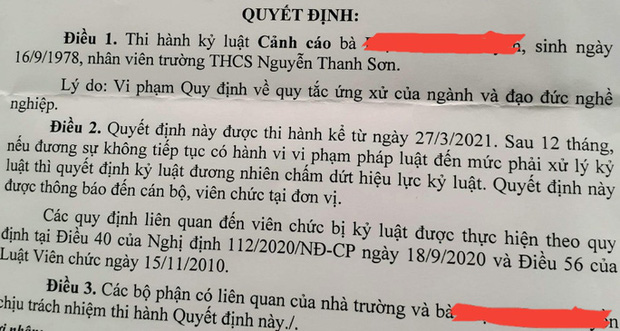 Nữ nhân viên kế toán tố cáo hiệu trưởng gửi video nhạy cảm bị kỷ luật Nữ nhân viên kế toán tố cáo hiệu trưởng gửi video nhạy cảm bị kỷ luật