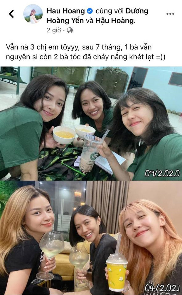 Mới 7 tháng không gặp mà chị em Hậu Hoàng - Dương Hoàng Yến đã 'cháy tóc' khét lẹt, chỉ còn Diệu Nhi là chân phương Mới 7 tháng không gặp mà chị em Hậu Hoàng - Dương Hoàng Yến đã 'cháy tóc' khét lẹt, chỉ còn Diệu Nhi là chân phương